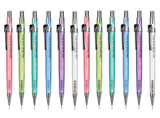 자바펜 투명 칼라제도샤프 0.5mm